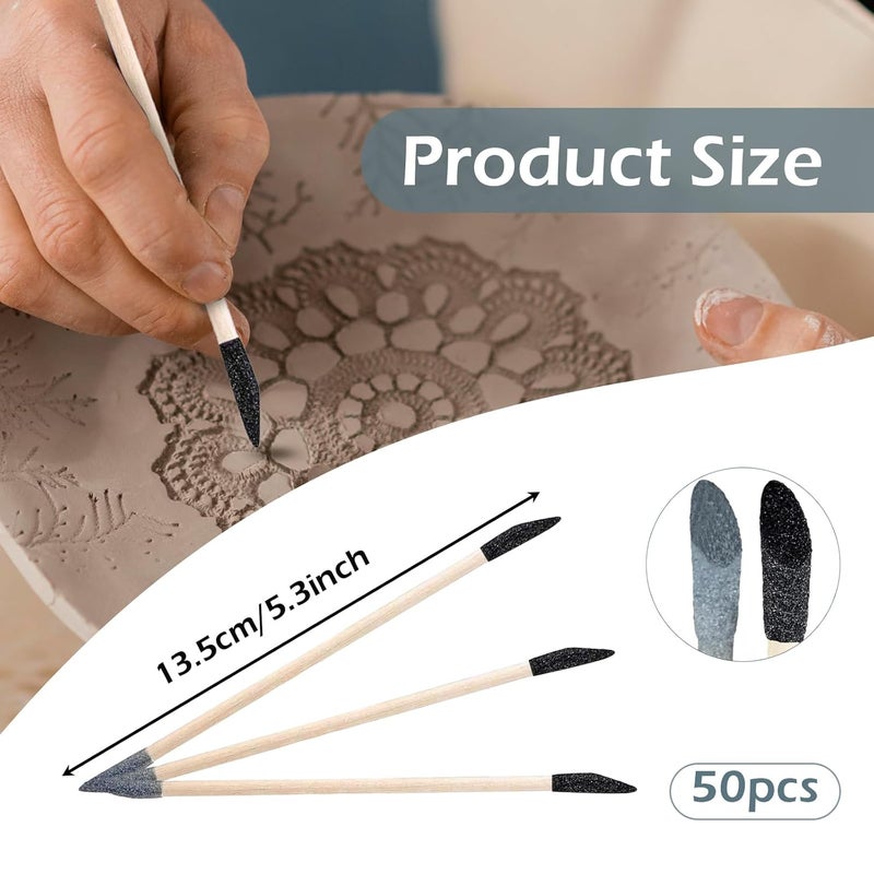 Warmtree Sanding Sticks 50 Pcs, Double-Ended Sanding Tools for Wood & Plastic Models, 120/280 Grit, 5.4 x 0.2 Inch - Fine Detailing in Tight Spaces with Matchstick Design - Image 2